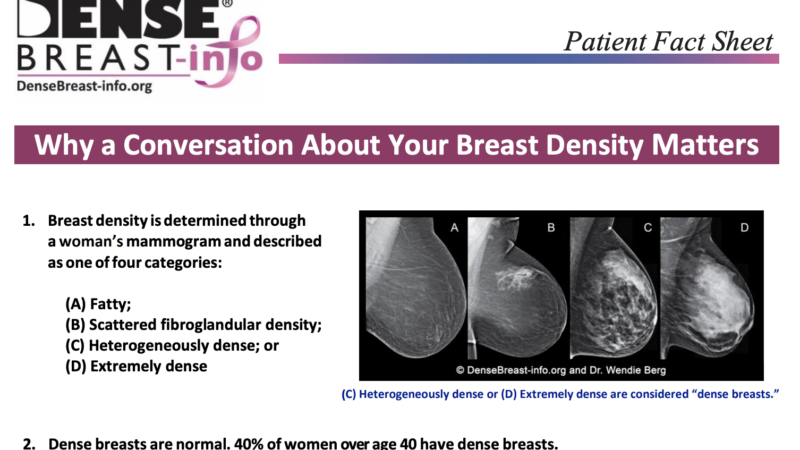 Patient Fact Sheet and Updated Risk Model Tutorial | Dense Breast Info