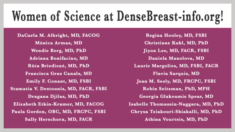 Our Women in Science and New Research Findings | Dense Breast Info
