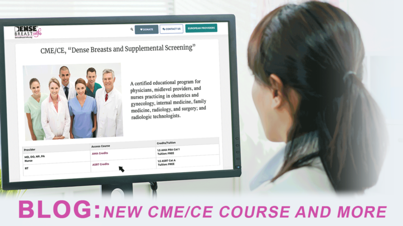 Free CME/CE Course Launched and More News from DB-i | Dense Breast Info