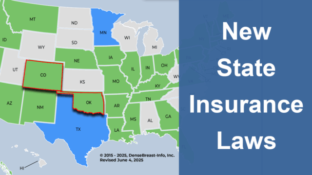 New state insurance laws, Welcome to a new BOD member | Dense Breast Info