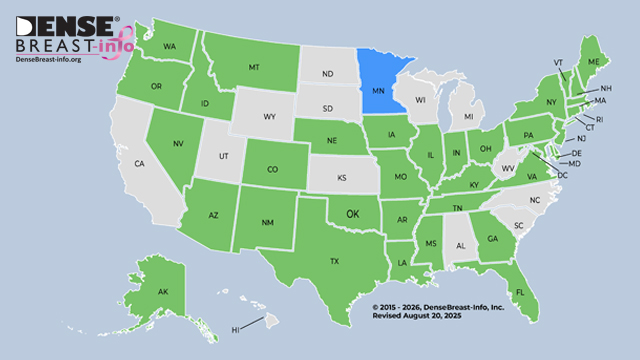 State Law Insurance Map | Dense Breast Info